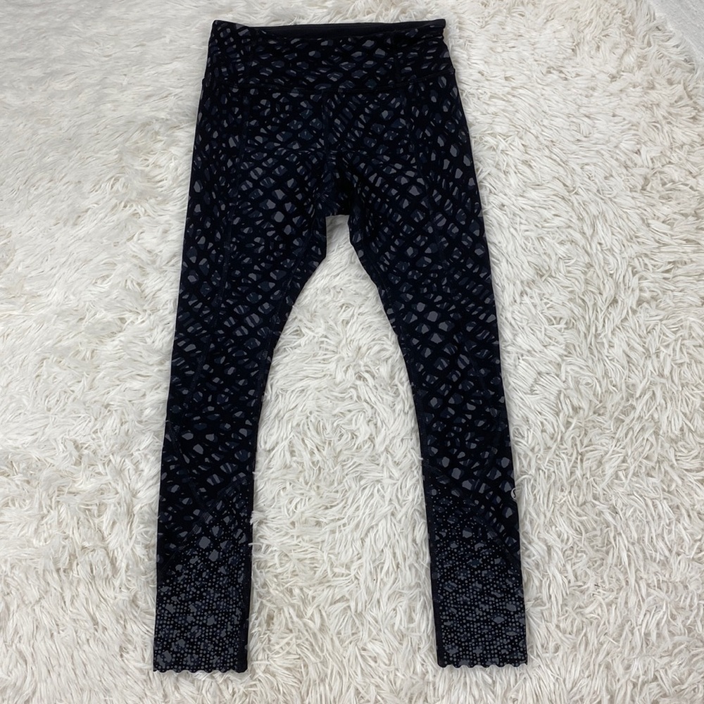 Lululemon Tight Stuff Tight (Reflective) Simply Lace Play Dark Slate Black